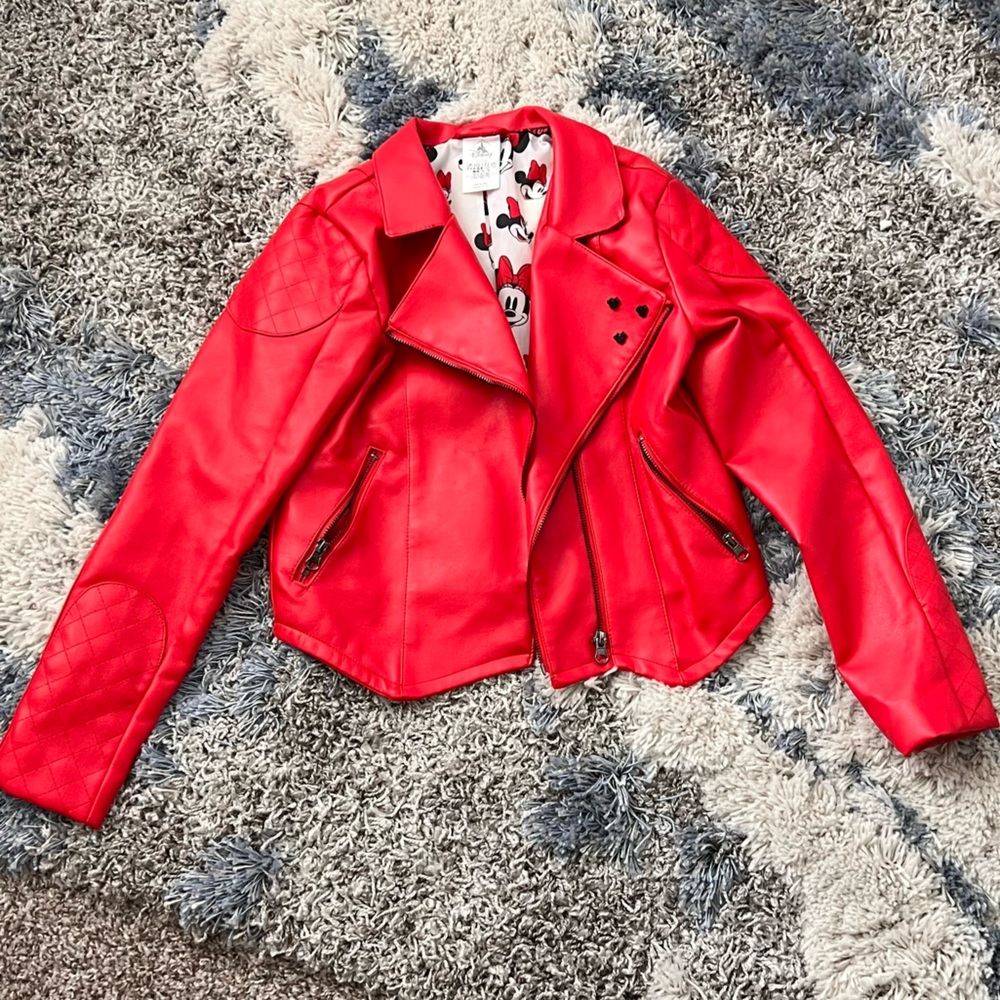 Minnie Mouse Faux Leather Jacket for Girls Size 11/12
